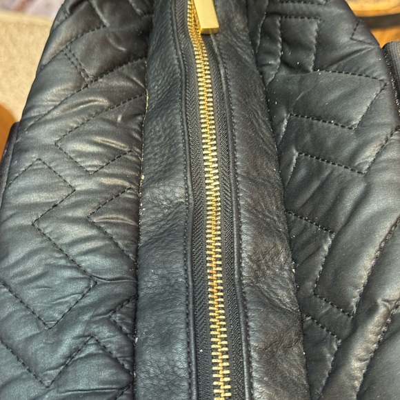 Tory Burch Black Quilted Grosgrain Strap Tote Bag #1 - Picture 7 of 12